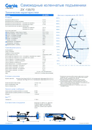 Plataformas articuladas de ruedas Genie ZX-135/70
