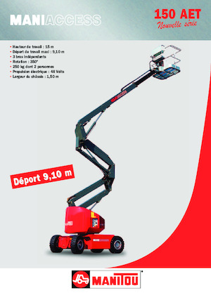 Plataformas articuladas de ruedas Manitou 150 AET
