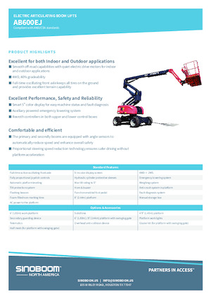 Plataformas articuladas de ruedas Sinoboom AB600EJ