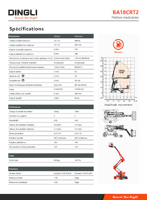Plataformas articuladas de ruedas Dingli BA18CRT2