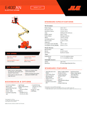 Plataformas articuladas de ruedas JLG E400AN