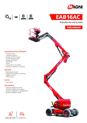 Plataformas articuladas de ruedas MAGNI EAB16AC