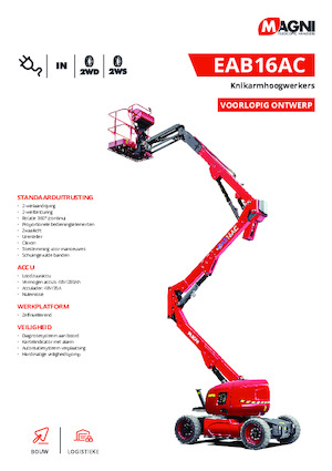 Plataformas articuladas de ruedas MAGNI EAB16AC