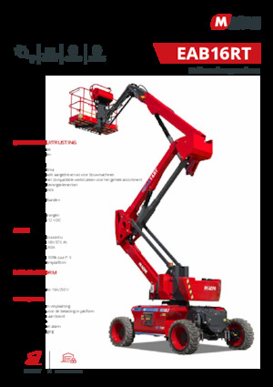 Plataformas articuladas de ruedas MAGNI EAB16RT