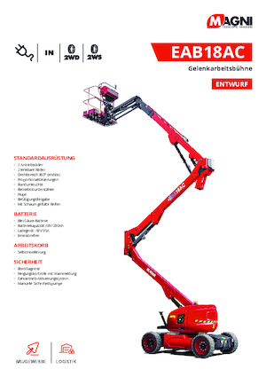 Plataformas articuladas de ruedas MAGNI EAB18AC