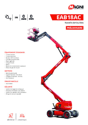 Plataformas articuladas de ruedas MAGNI EAB18AC