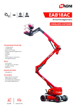 Plataformas articuladas de ruedas MAGNI EAB18AC
