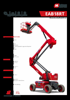 Plataformas articuladas de ruedas MAGNI EAB18RT