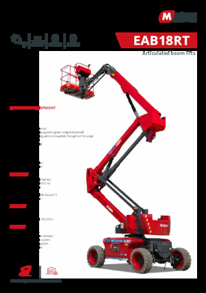 Plataformas articuladas de ruedas MAGNI EAB18RT