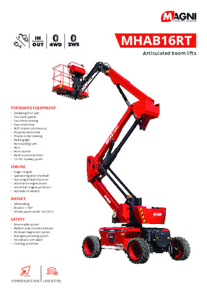 Plataformas articuladas de ruedas MAGNI MHAB16RT