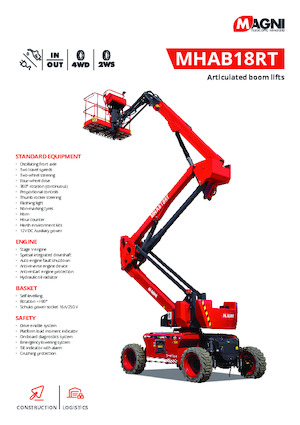 Plataformas articuladas de ruedas MAGNI MHAB18RT
