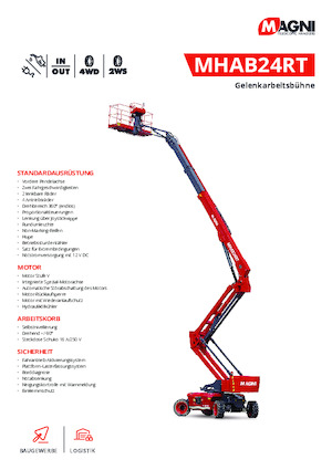 Plataformas articuladas de ruedas MAGNI MHAB24RT