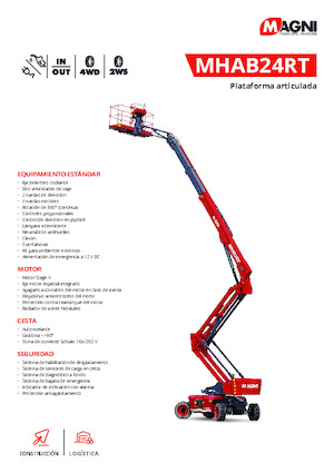 Plataformas articuladas de ruedas MAGNI MHAB24RT