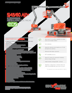 Plataformas articuladas de ruedas Skyjack SJ60 AJE+