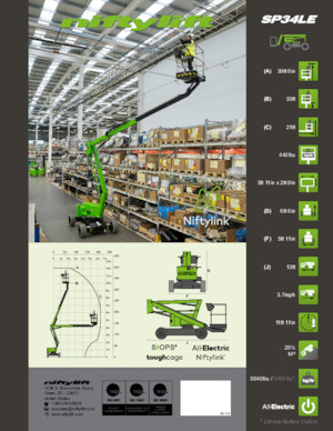 Plataformas articuladas de ruedas Niftylift SP34LE