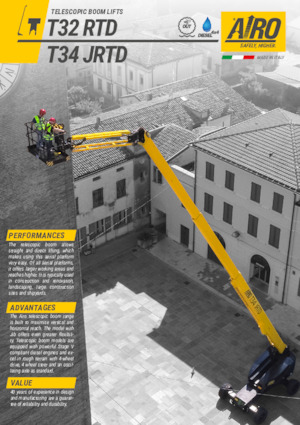 Plataformas telescópicas de ruedas AIRO T32 RTD