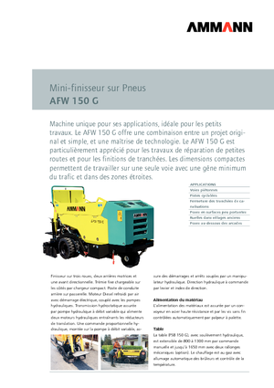 Extendedoras asfálticas  de ruedas Ammann AFW 150 G