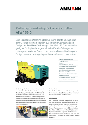 Extendedoras asfálticas  de ruedas Ammann AFW 150 G