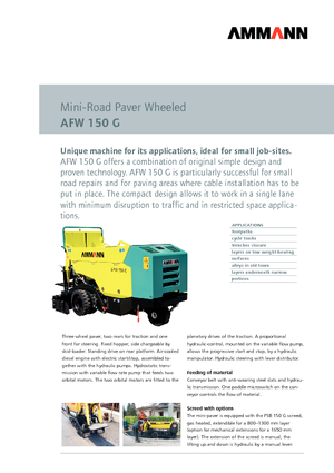 Extendedoras asfálticas  de ruedas Ammann AFW 150 G