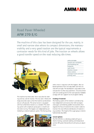 Extendedoras asfálticas  de ruedas Ammann AFW 270 E/G