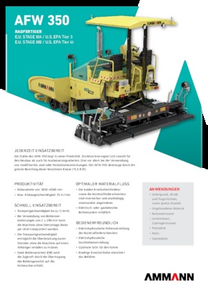 Extendedoras asfálticas  de ruedas Ammann AFW 350 E/G