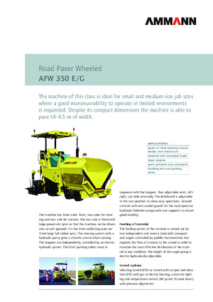 Extendedoras asfálticas  de ruedas Ammann AFW 350 E/G
