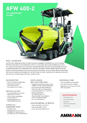 Extendedoras asfálticas  de ruedas Ammann AFW 400-2