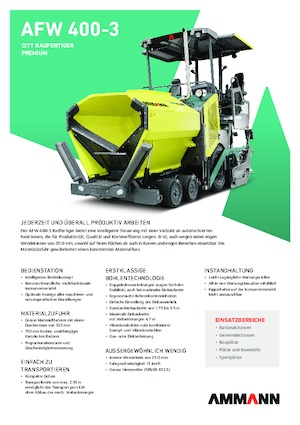 Extendedoras asfálticas  de ruedas Ammann AFW 400-3