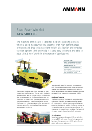 Extendedoras asfálticas  de ruedas Ammann AFW 500 E/G