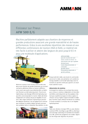 Extendedoras asfálticas  de ruedas Ammann AFW 500 E/G