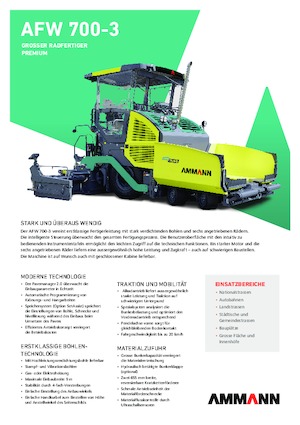 Extendedoras asfálticas  de ruedas Ammann AFW 700-3