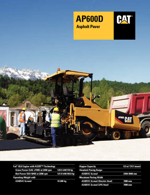 Extendedoras asfálticas  de ruedas Caterpillar AP600D