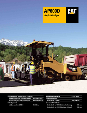 Extendedoras asfálticas  de ruedas Caterpillar AP600D