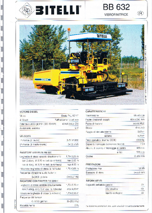 Extendedoras asfálticas  de ruedas Bitelli BB 632 RB 320