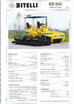 Extendedoras asfálticas  de ruedas Bitelli BB 642 RB E274