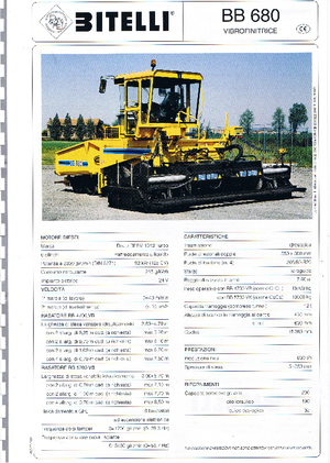 Extendedoras asfálticas  de ruedas Bitelli BB 680 RB 4700 VB