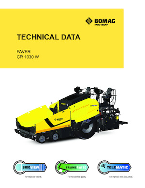 Extendedoras asfálticas  de ruedas Bomag CR 1030 W