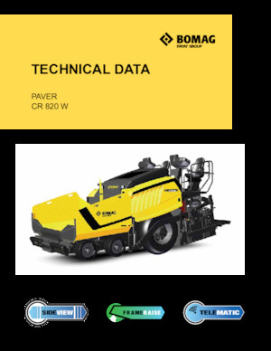 Extendedoras asfálticas  de ruedas Bomag CR 820 W