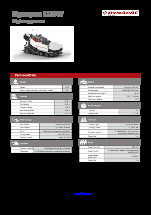 Extendedoras asfálticas  de ruedas Dynapac D25W