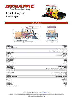 Extendedoras asfálticas  de ruedas Dynapac F 121-4 W/D