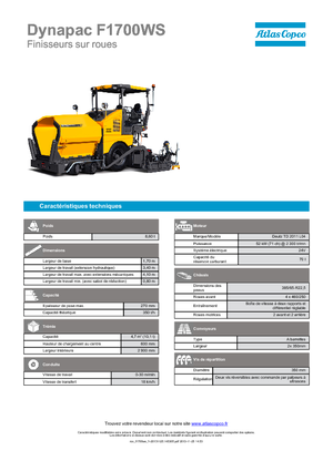 Extendedoras asfálticas  de ruedas Dynapac F 1700 WS