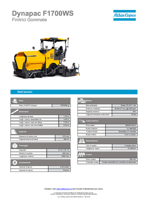 Extendedoras asfálticas  de ruedas Dynapac F 1700 WS