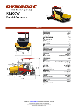 Extendedoras asfálticas  de ruedas Dynapac F 2500 W