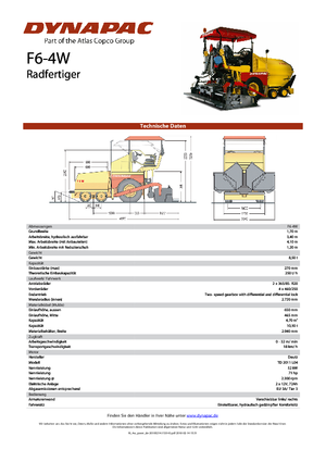 Extendedoras asfálticas  de ruedas Dynapac F 6-4 W