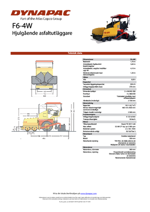 Extendedoras asfálticas  de ruedas Dynapac F 6-4 W