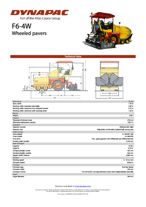 Extendedoras asfálticas  de ruedas Dynapac F 6-4 W