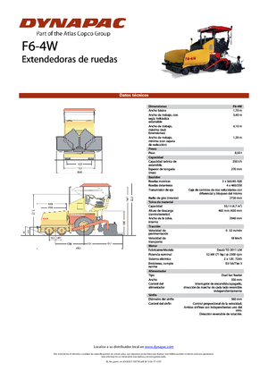 Extendedoras asfálticas  de ruedas Dynapac F 6-4 W