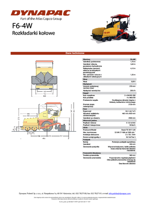 Extendedoras asfálticas  de ruedas Dynapac F 6-4 W