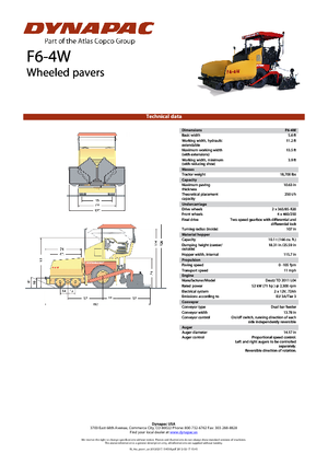 Extendedoras asfálticas  de ruedas Dynapac F 6-4 W