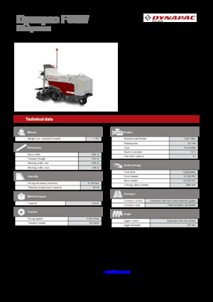 Extendedoras asfálticas  de ruedas Dynapac F80W